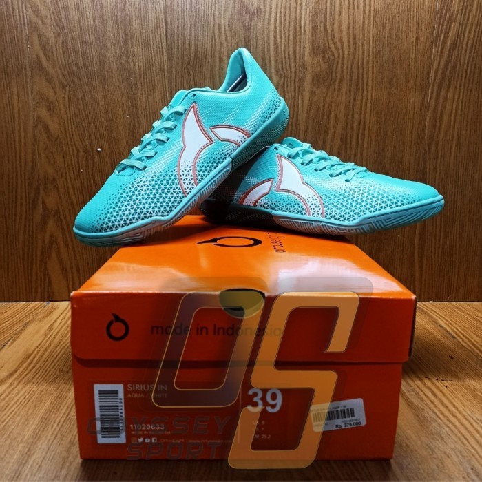 Sepatu Futsal Ortuseight SIRIUS (Aqua/White) 100% ORIGINAL - 38