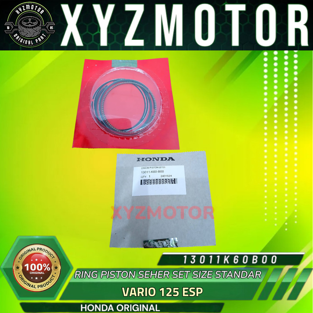 RING PISTON SEHER SET SIZE STANDAR VARIO 125 ESP AHM 13011-K60-B00