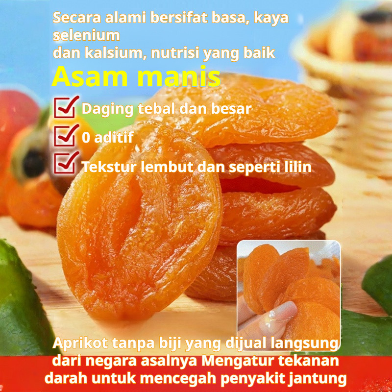 

250gr Tanpa Inti apricot kering tanpa biji Organik Rendah Gula Dried Apricot buah aprikot kering buah dried