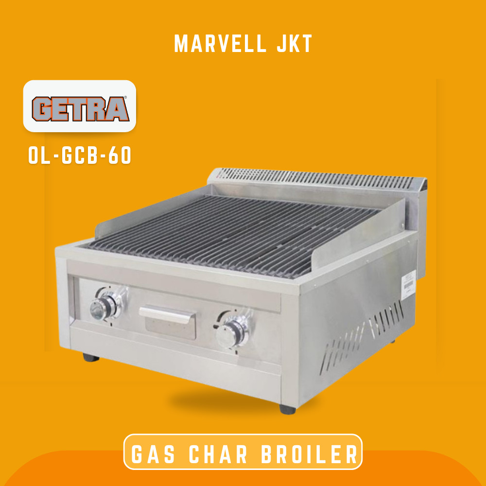 GETRA OL GCB 60 OL-GCB-60 GAS CHAR BROILER STAINLESS STEEL