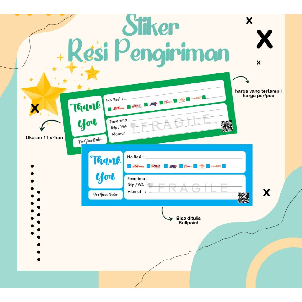 

Stiker Label Resi Pengiriman / Sticker Pengiriman Online Shop Label Stiker
