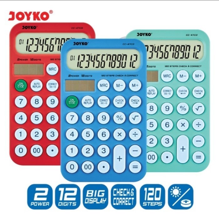

JOYKO CC47 CO CHECK & CORRECT CALCULATOR - Kalkulator Meja CC 47CO