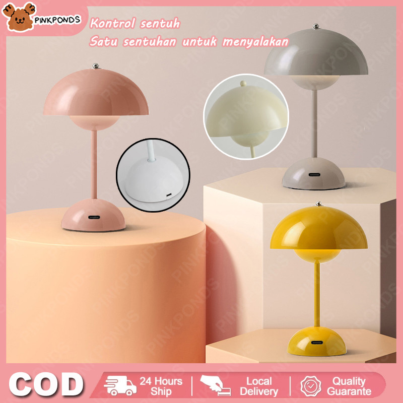 Pinkponds Lampu Meja LED Modern Lampu Meja Jamur Lampu Meja Pod Lampu Meja Desain Kreatif Lampu