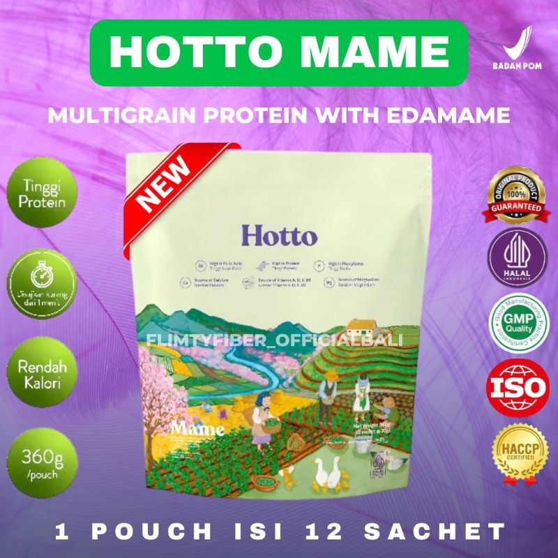 

Hotto Mame Protein Multigrain with EDAMAME 1 Pouch isi 12 Sachet