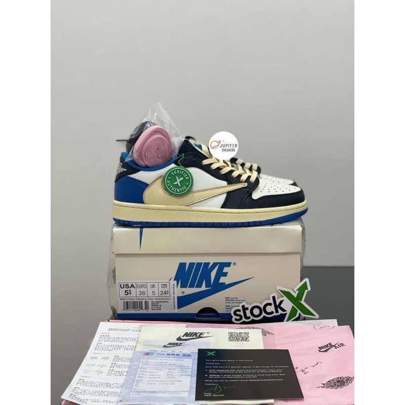 Nike AIR JORDAN 1 Fragment x Travis Scoot Low "Blue"