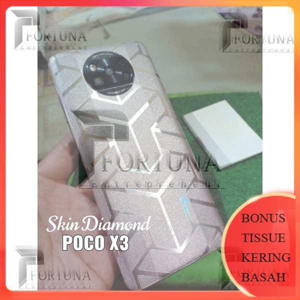 ANTI JAMUR POCO X3 /X3 PRO, SKIN Garskin motif DIAMOND /Anti Jamur