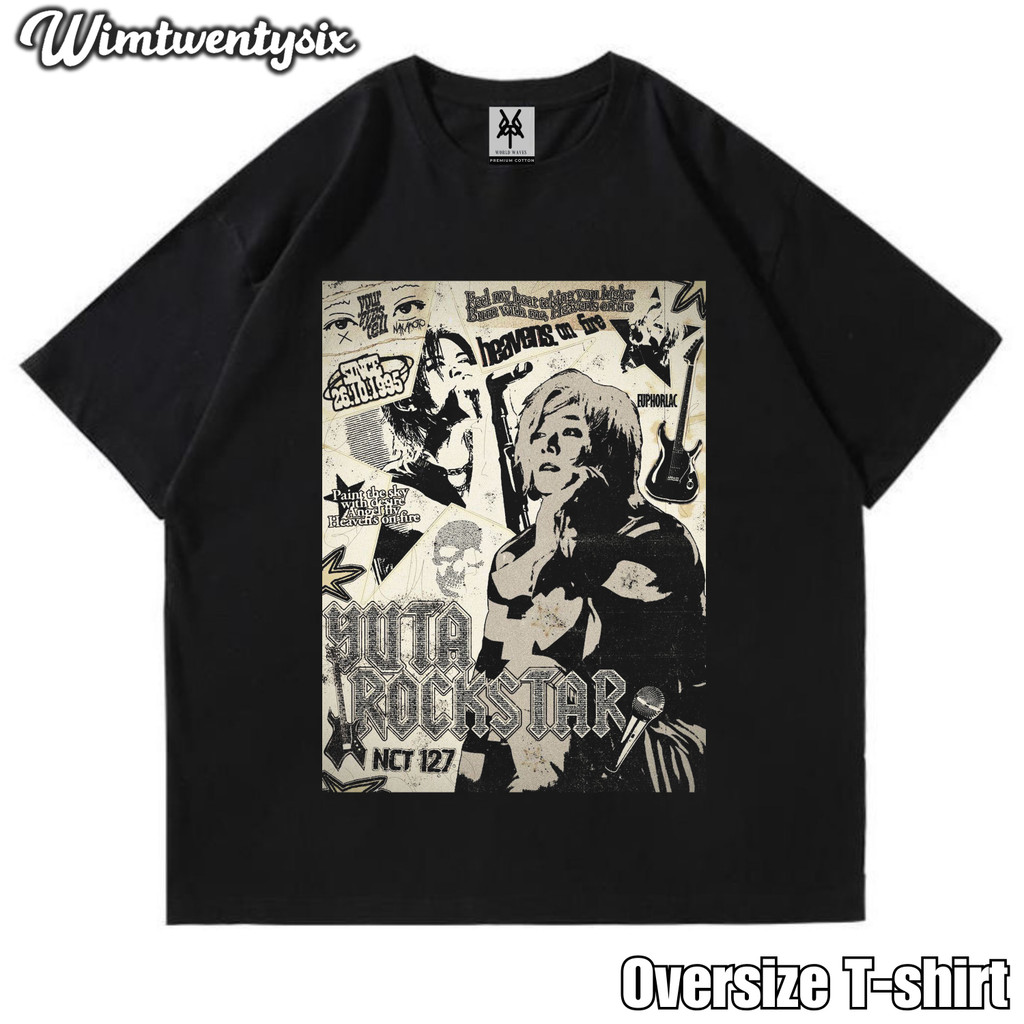 KAOS OVERSIZE | VINTAGE | T-SHIRT OVERSIZE | KAOS YUTA ROCKSTAR NCT 127