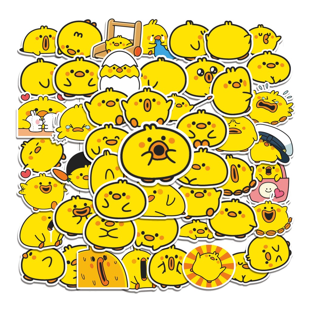 

COD 50 Pcs Stiker Plump Little Chick Lucu Anti Air Untuk Dekorasi Notebook Sepeda Skateboard Handphone