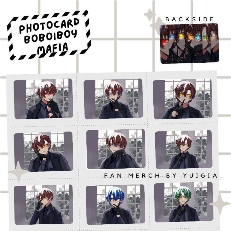 PROMO Photocard Mafia Series Boboiboy-[Boboiboy Fanmerch Photocard]
