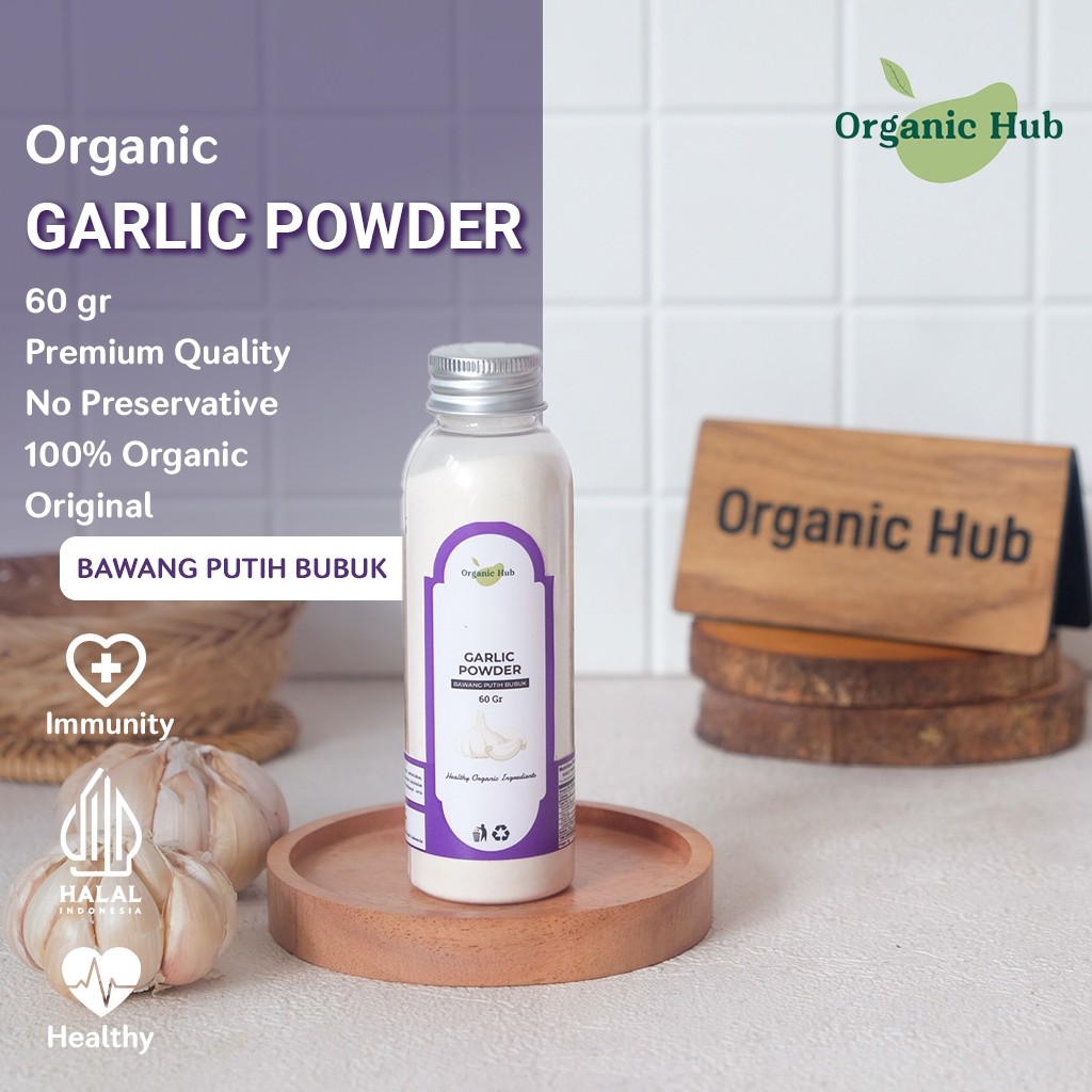 

Organic Hub Garlic Powder Asli 100% Rempah Nusantara Bumbu Dapur Premium Quality 60 gr