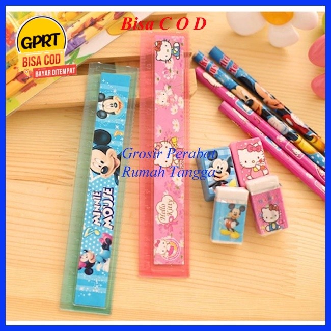 

GPRT Stationery Alat Tulis set 5 in 1 Karakter Kartun Souvenir Pesta