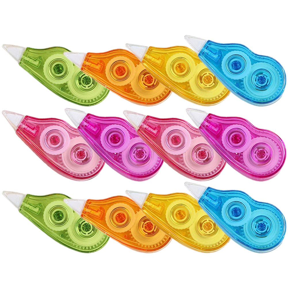 

12 Pcs Correction Tape Magnetic Small School Stuff Adhesive Tapes Portable White Out Pp Cute Stationary Student White-out