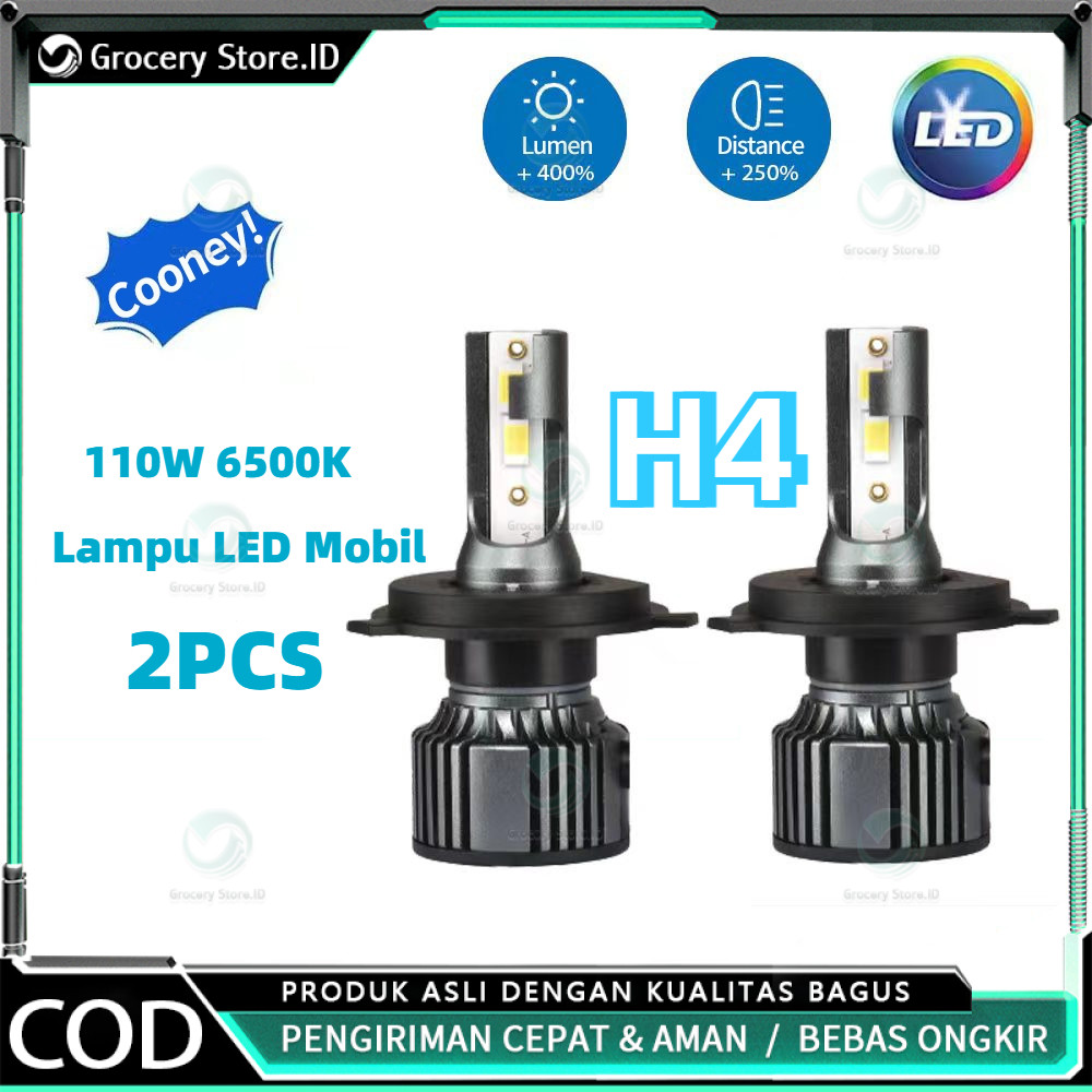 2pcs 110W 28000LM H4 Lampu LED Mobil Lampu Kabut Lampu Mobil Super Terang