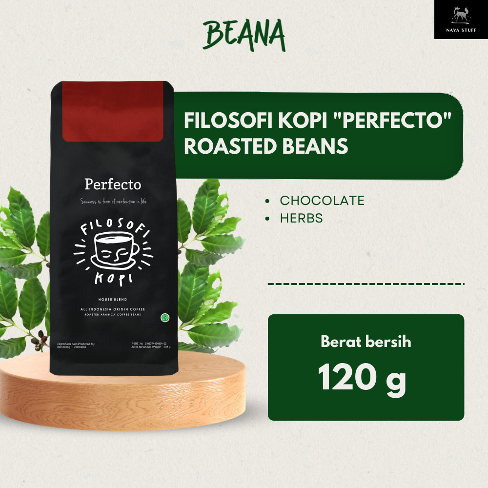 

Perfecto Arabica Coffee Roasted Beans| Filosofi Kopi Blend Arabica 120gr - Beana Roastery Semarang