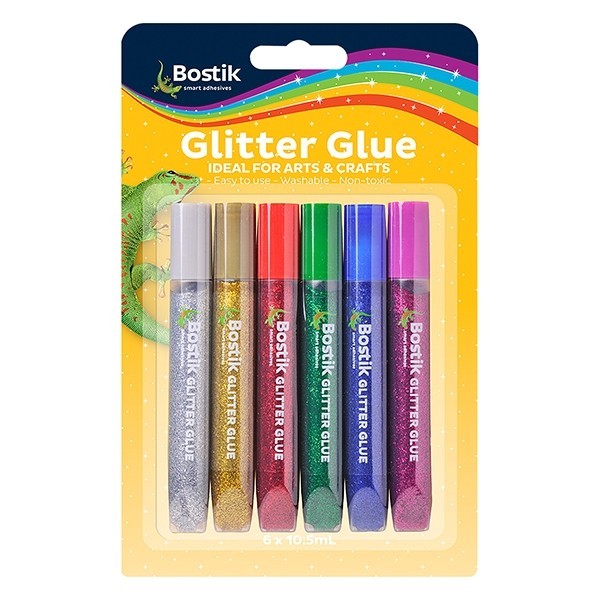 

BOSTIK GLITTER GLUE SET 6 WARNA (LEM GLITTER)