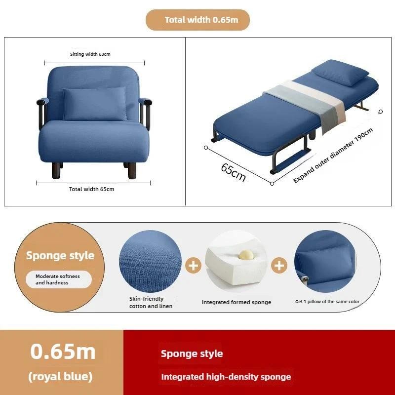 Single and double sofa bed folding, 2024 new small sofa balcony multifunctional lazy  ildren's teles