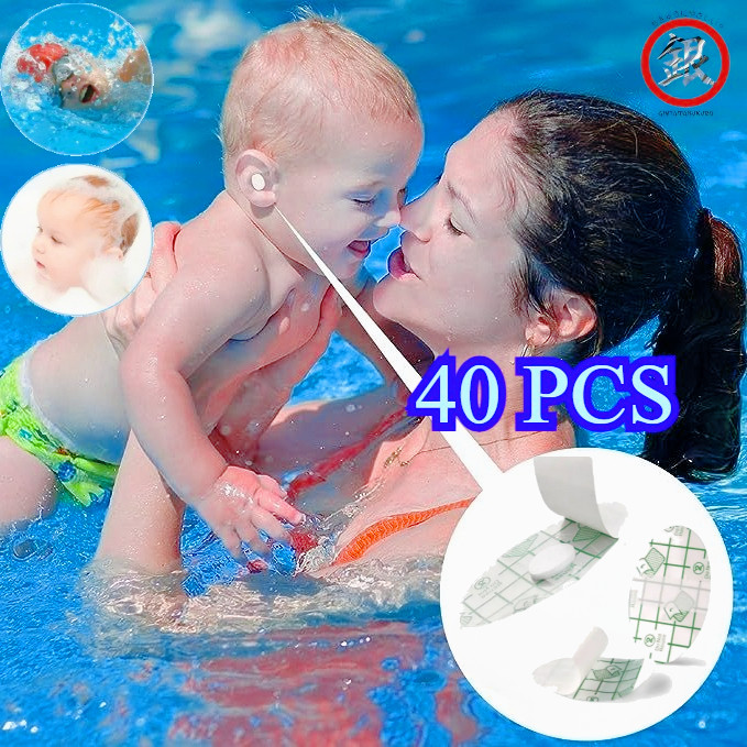 40pcs/Set Penutup Telinga Mandi Bayi /Sticker Renang Bayi/ Mandi Anak Dan Berenang Tambalan Telinga 