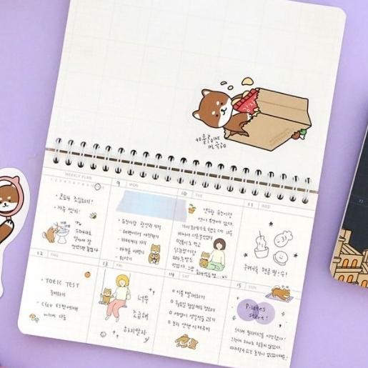 

TERLARIS! Agenda Planner Weekly Schedule Korea Pinkfoot Study Notes School - Ivory
