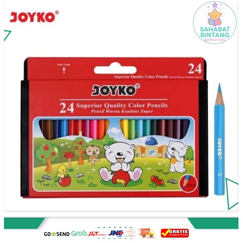 

Joyko Pensil Warna Ukuran Pendek isi 24 Pcs