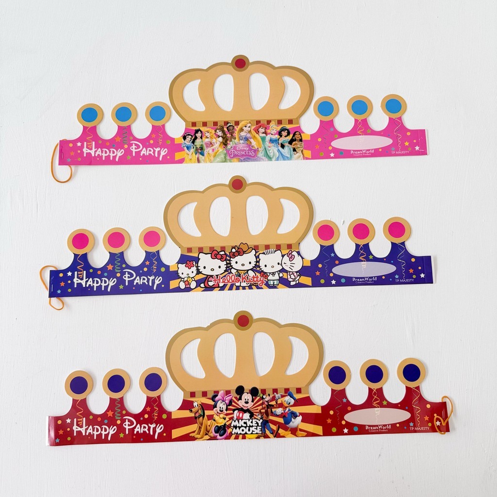 TOPI KERTAS PESTA ULANG TAHUN ANAK / MAHKOTA KERTAS PESTA ULANG TAHUN ANAK