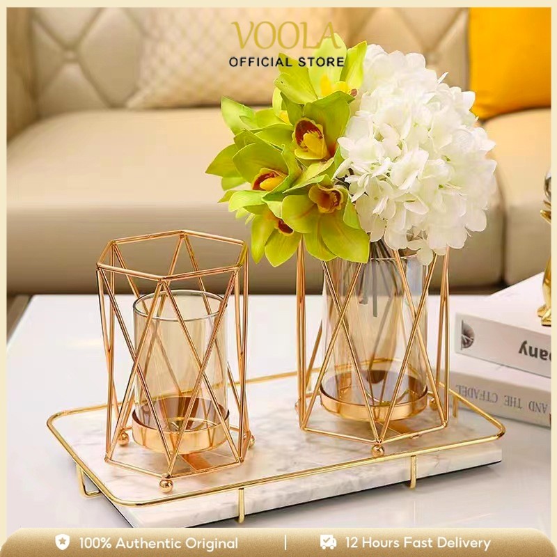 VOOLA Vas Bunga Ruang Tamu Mewah Vas Bunga Besar Mewah Tempat Vas Bunga Aesthetic Ruang Tamu Vas Bun