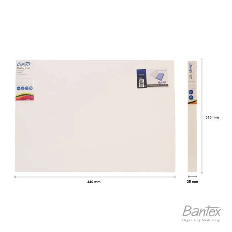 

BANTEX DISPLAY BOOK / CLEAR HOLDER A3 LANDSCAPE 20 SHEET 3164 WHITE (PCS)