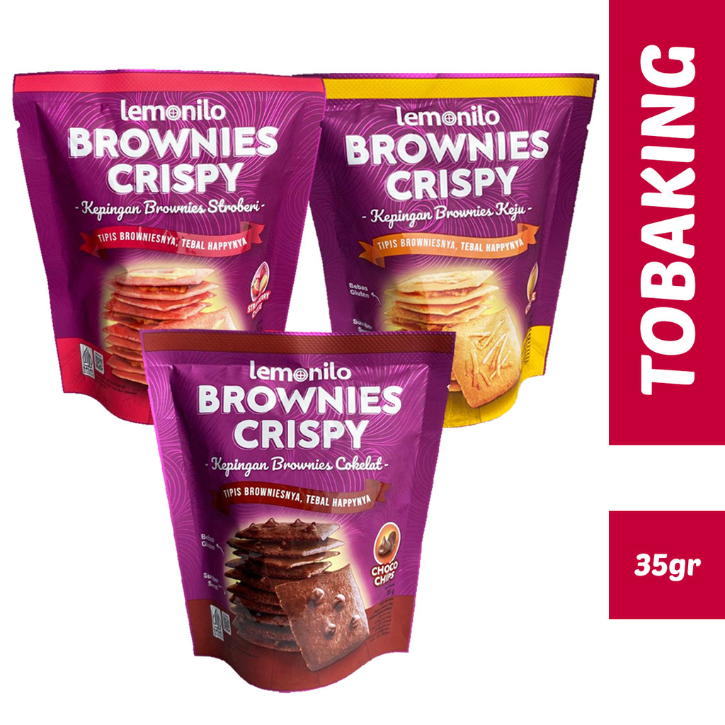 

Lemonilo Brownies Crispy Cokelat Choco Chips Stroberi Cheese