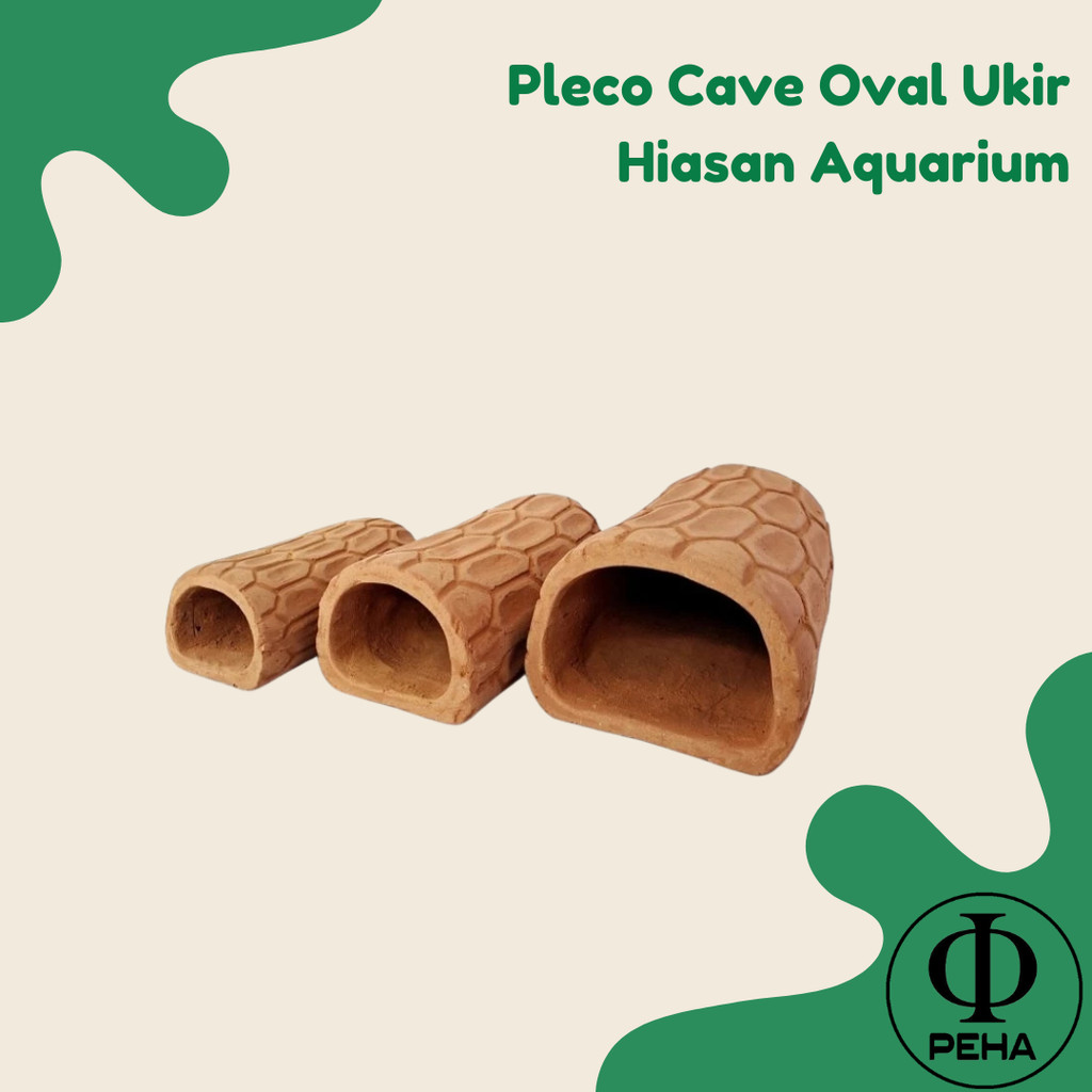 Pleco Cave Oval Ukir Gerabah Rumah Ikan Hiasan Rumah Udang Rumah Lobster Rumah Kepiting Lobster Air 