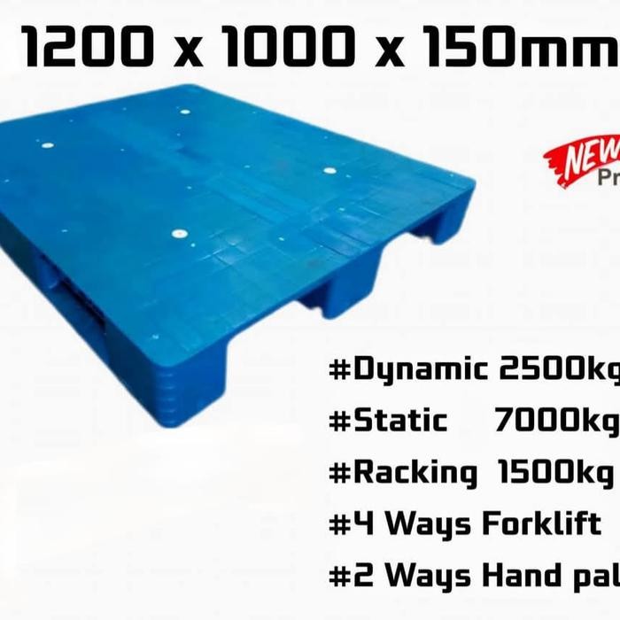 

pallet plastik NEW 1200x1000x160 flat