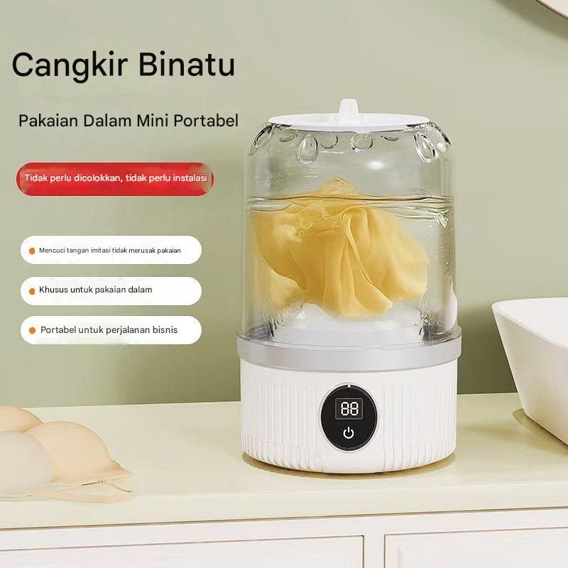 Mesin Cuci Mini untuk Pakaian Dalam Mesin Cuci Kaos Kaki Portabel Tanpa Kabel Mesin Cuci Kecil Otoma