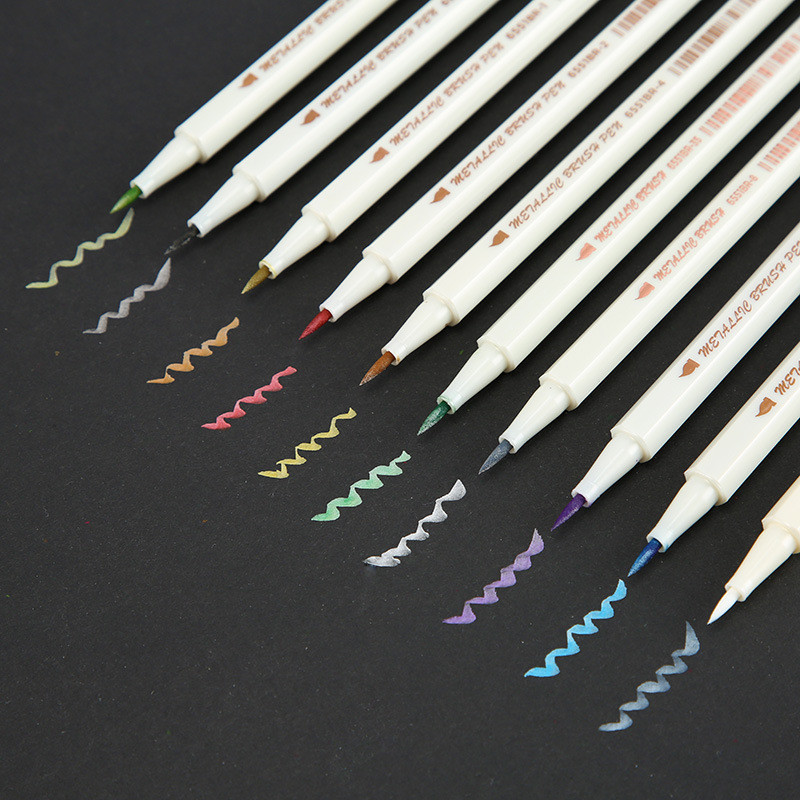 

10Pcs Multicolored Markers Pen Scrapbooking Journal Diary Take Notes Student Art Pen Drawing Stationery Office Supplies