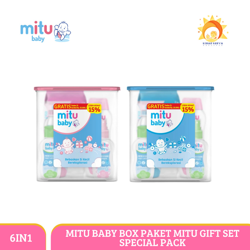 MITU BABY BOX PAKET MITU GIFT SET SPECIAL PACK/ Perlengkapan Sabun Mandi Bayi toples
