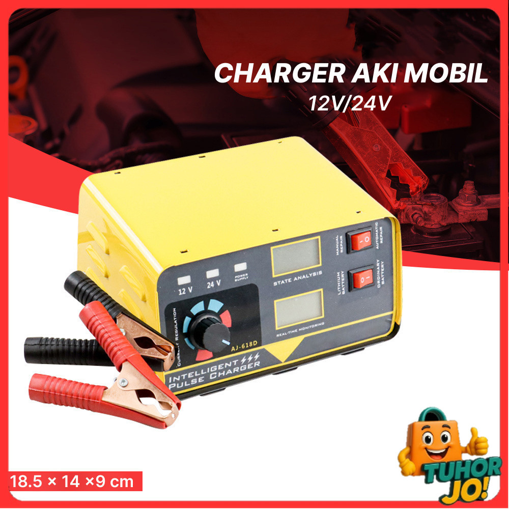OTOHEROES Charger Aki Mobil Intelligent Battery Charger 12V/24V - AJ-618D