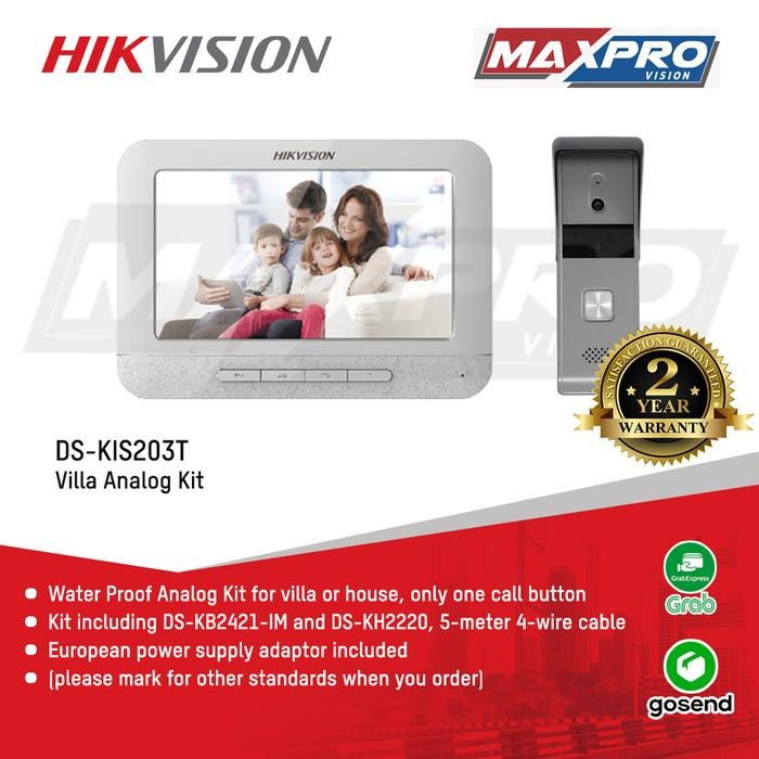

DS-KIS203T - HIKVISION VIDEO INTERCOM