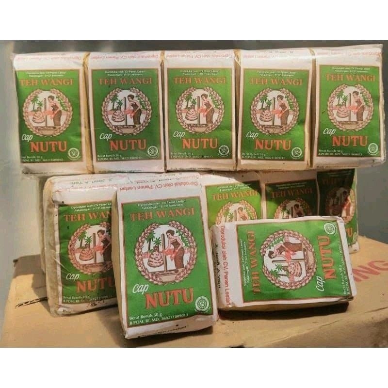 

Teh bubuk Cap Nutu Hijau 50gram 1Slop(10pcs)