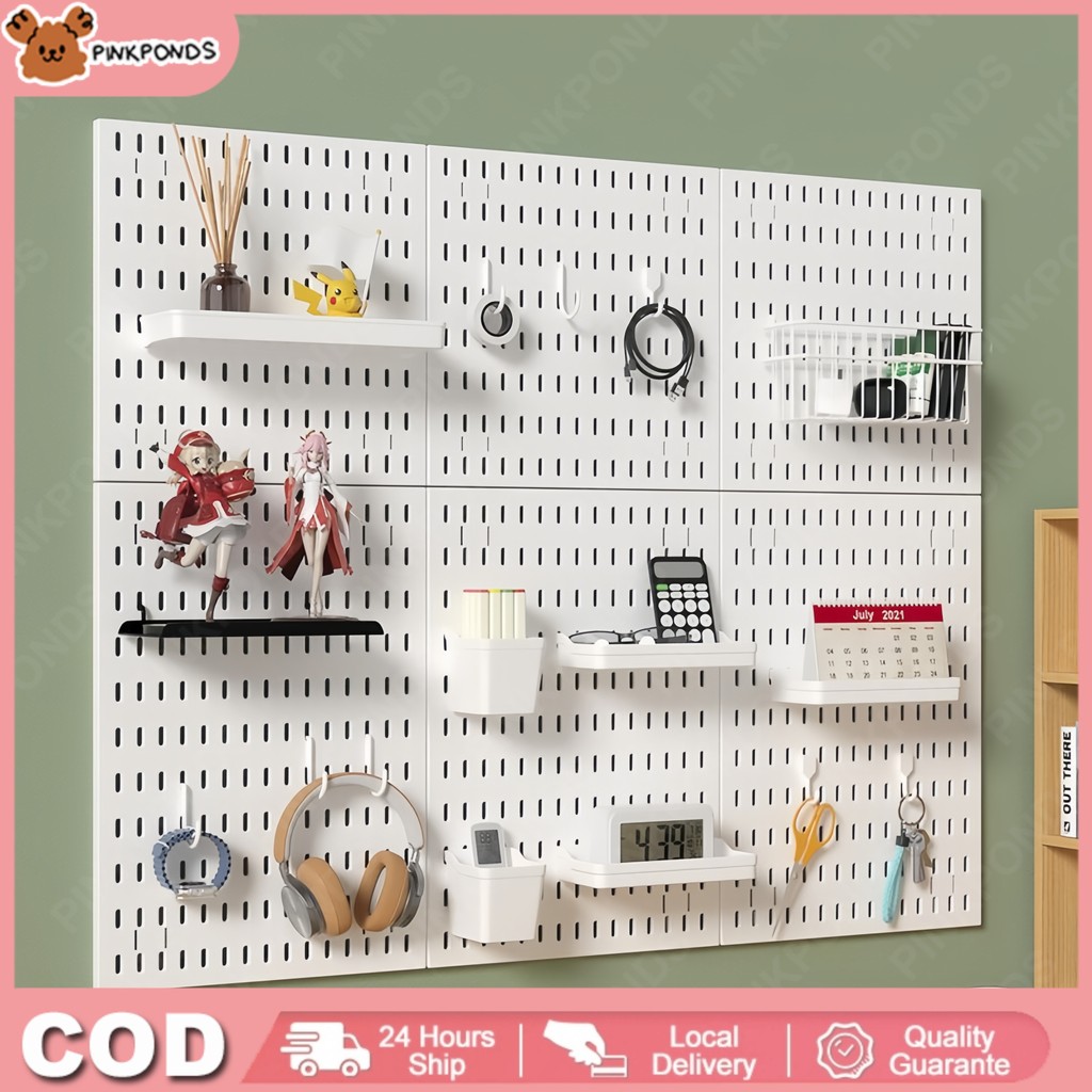 Set DIY piring dinding / rak gantung Meja Kerja Dapur Rumah Penyelenggara Bebas Kuku / Penghematan R