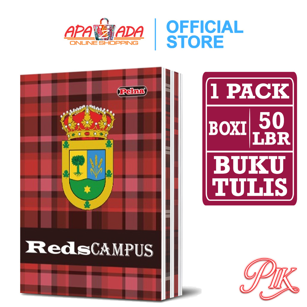 

Buku Tulis Boxy Reds Campus 50 Lembar Murah [1 Pack - 10 Pcs Buku] / Buku Tulis Sekolah