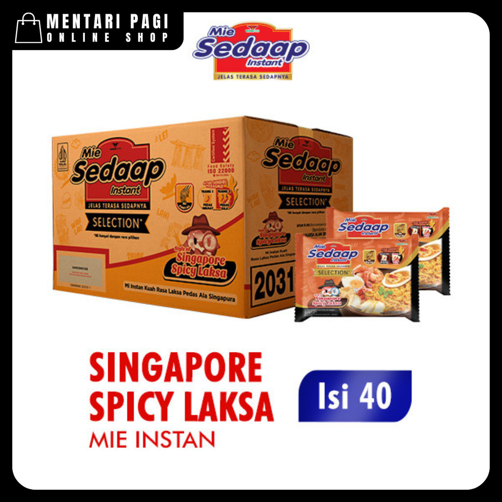 

Sedaap Mie Instan Singapore Spicy Laksa 83 gr - 1 Dus (Isi 40 pcs)