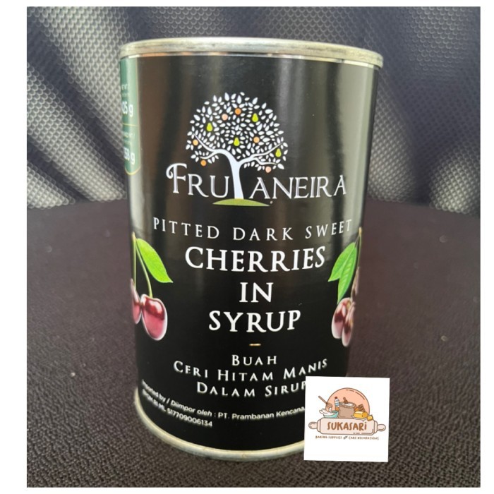 

[Best Seller] Frutaneira Dark Sweet Cherries 425gr Cherry Tangkai Kaleng Can Ceri