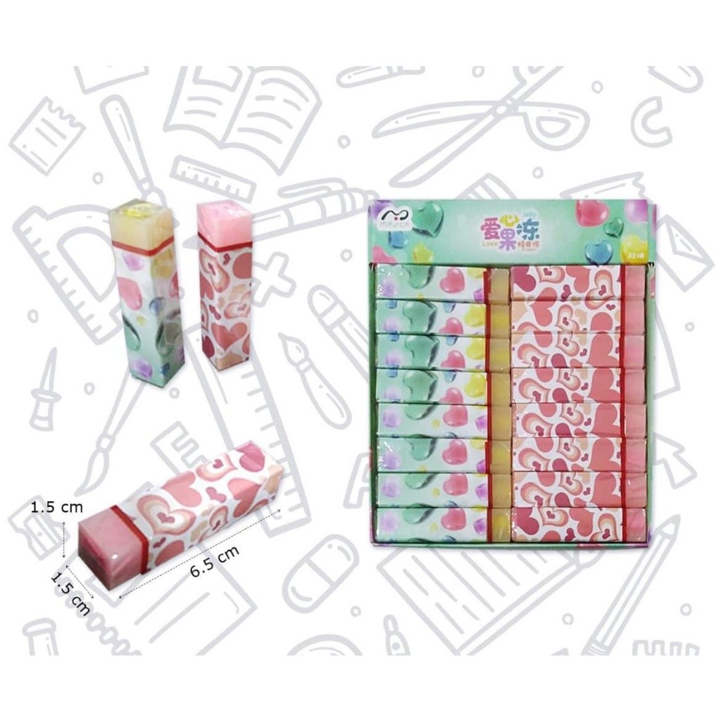 

RGT- 1 PC Penghapus Love Besar / Penghapus Pensil Besar