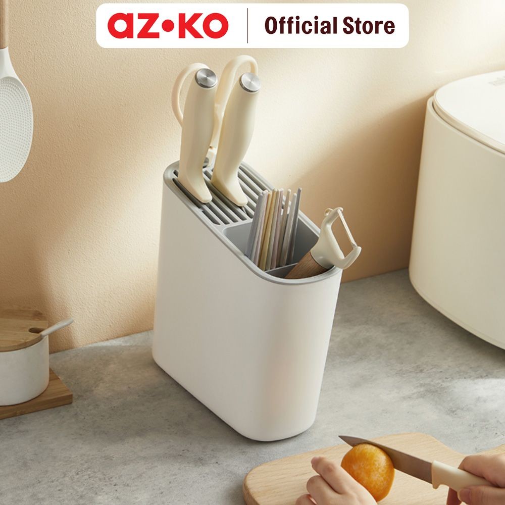 AZKO Stora Blok Penyimpanan Pisau Knife Block Balok Penyimpanan Pisau Holder Piso Perlengkapan Masak