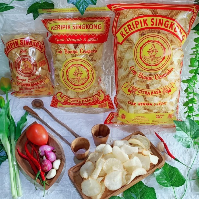 

Best Seller Kripik Singkong Cap Bunga Cempaka 450gram - tanpa bubble