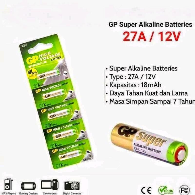 Baterai Gp 27A 12 Volt Baterai Remot Mobil Gp27A Baterai Super Alkaline Gp 27 A