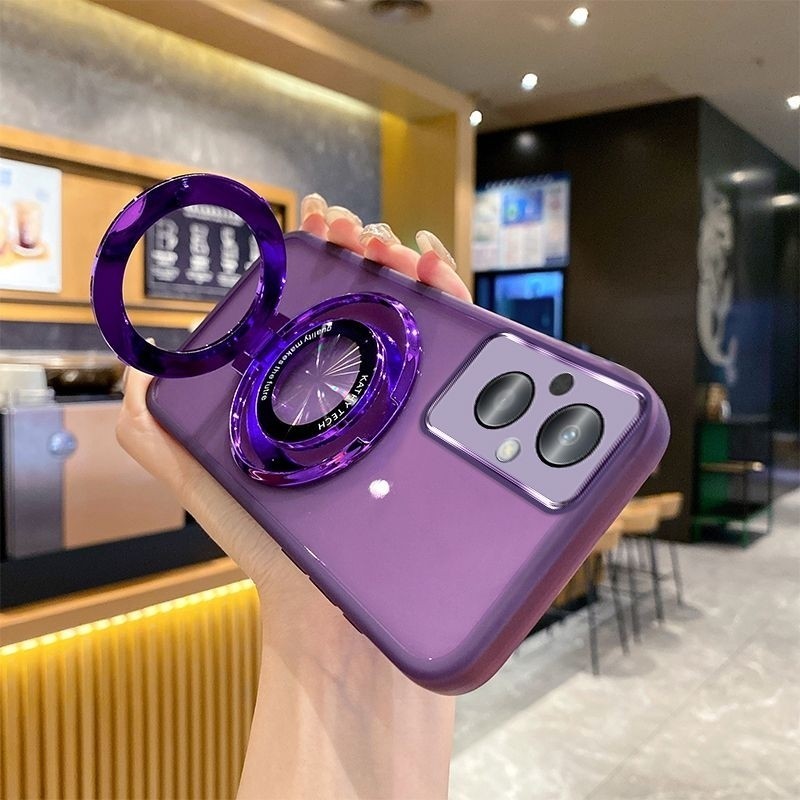 case silikon magsafe Reno 7 Z 5G desigh magsafe kombinasi stand holder softcase Reno 7Z 5G