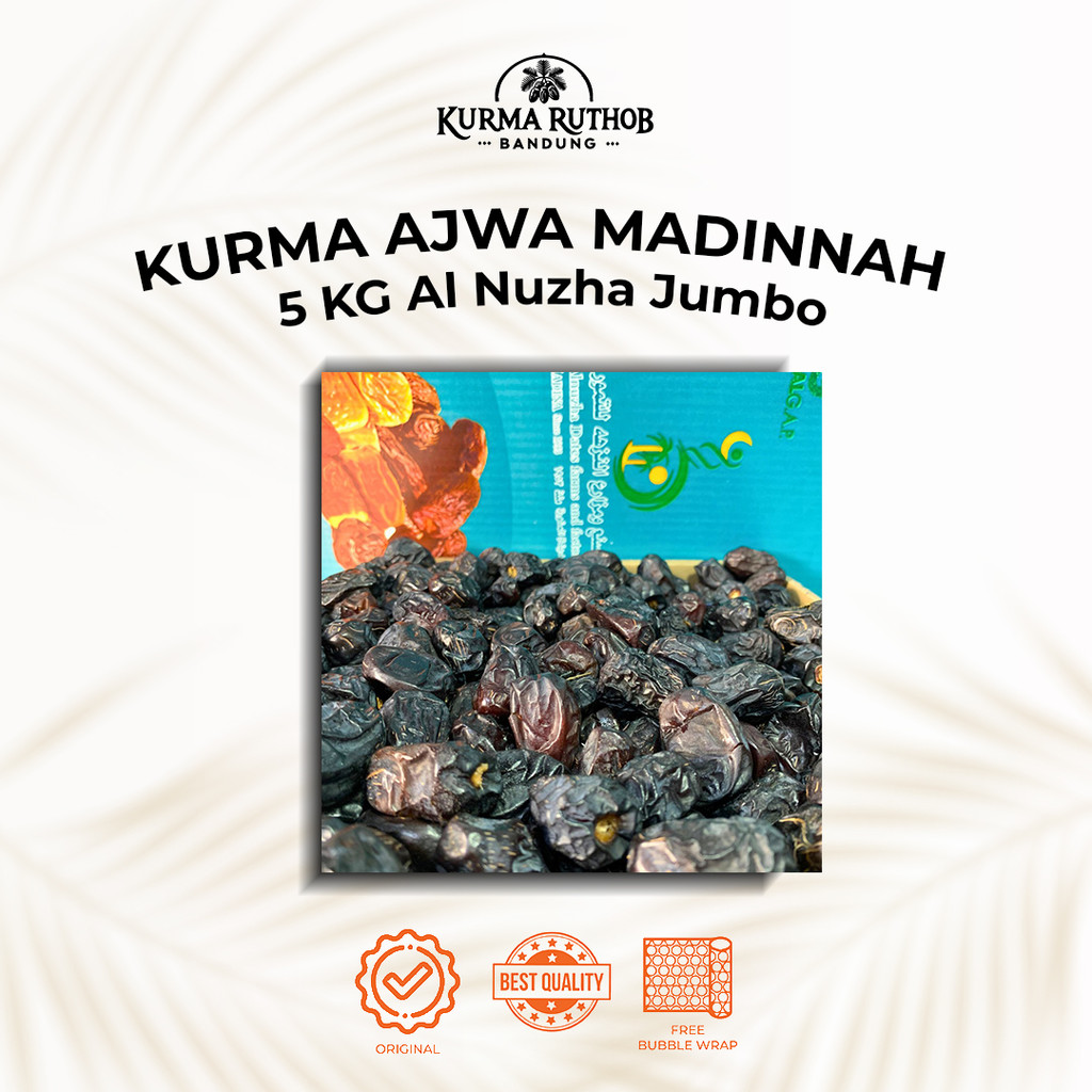 

KURMA AJWA MADINAH PREMIUM KEMASAN 5KG AL NUZHA JUMBO ORIGINAL