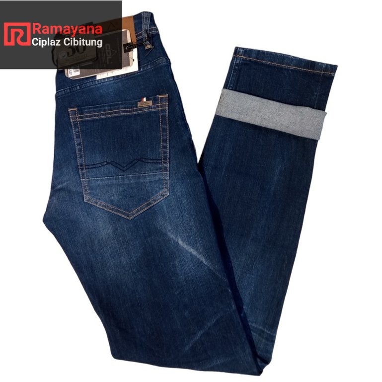 Celana jeans Cdl by Cardinal Hbcba Slimfit Pria blue jeans n Hitam