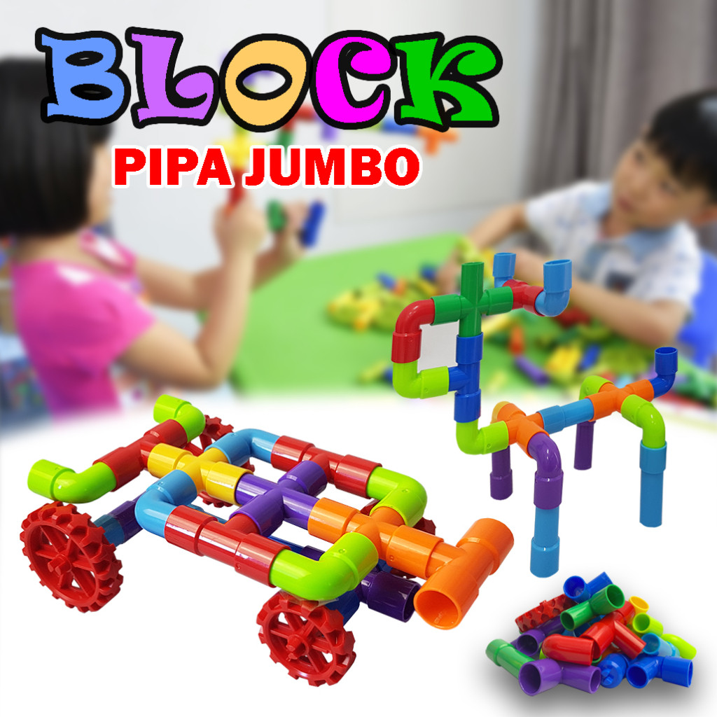 XA63 Mainan Anak Edukasi Blok Pipa Jumbo/Education Toys Puzzle Pipa Jumbo