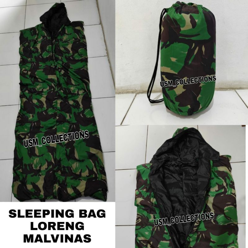 sleeping bag loreng malvinas / sleeping bag model TNI