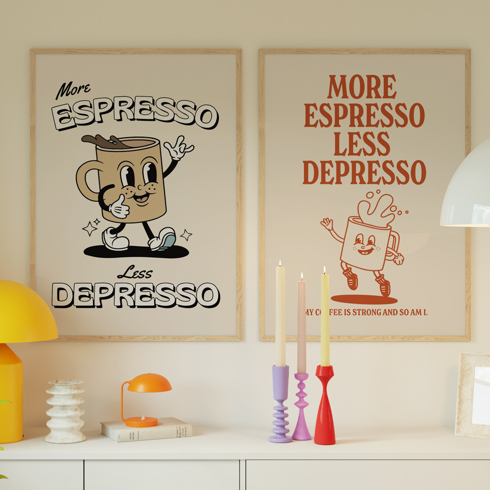 

Mascot Let's Get This Bread More Espresso Coffee Quotes Wall Art Prints Canvas Painting Poster Pictures For Kitchen Home Decor