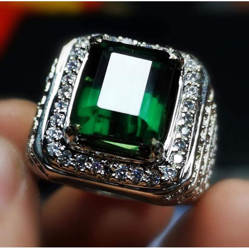 Batu Permata Green Topaz Octagon Naik Ds Lab Created High Quality